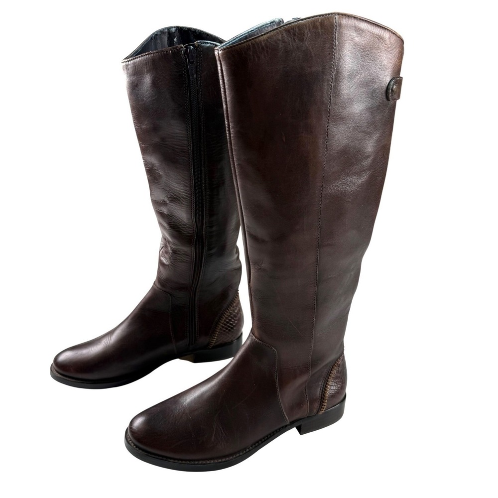 Arturo Chiang Brown Leather Riding Boots Knee High Equestrian Womens Size 9